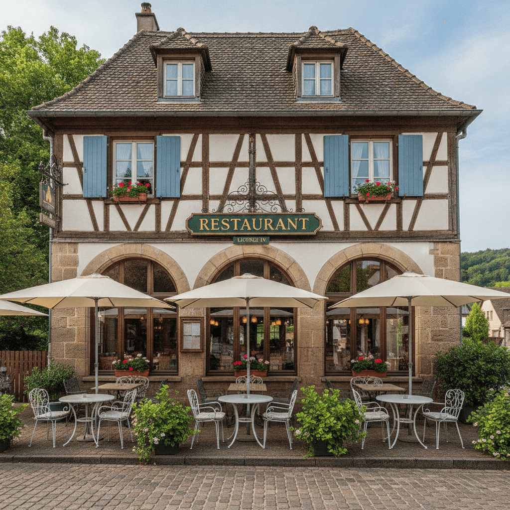 Restaurant 360m² à Hunspach : terrasse - licence IV - Image 1