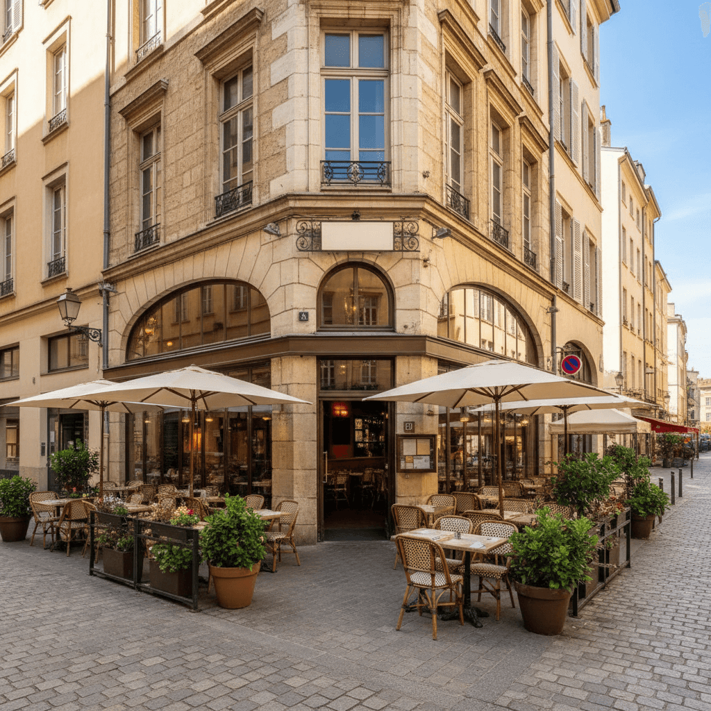 Restaurant 133m² à Lyon : terrasse - licence IV