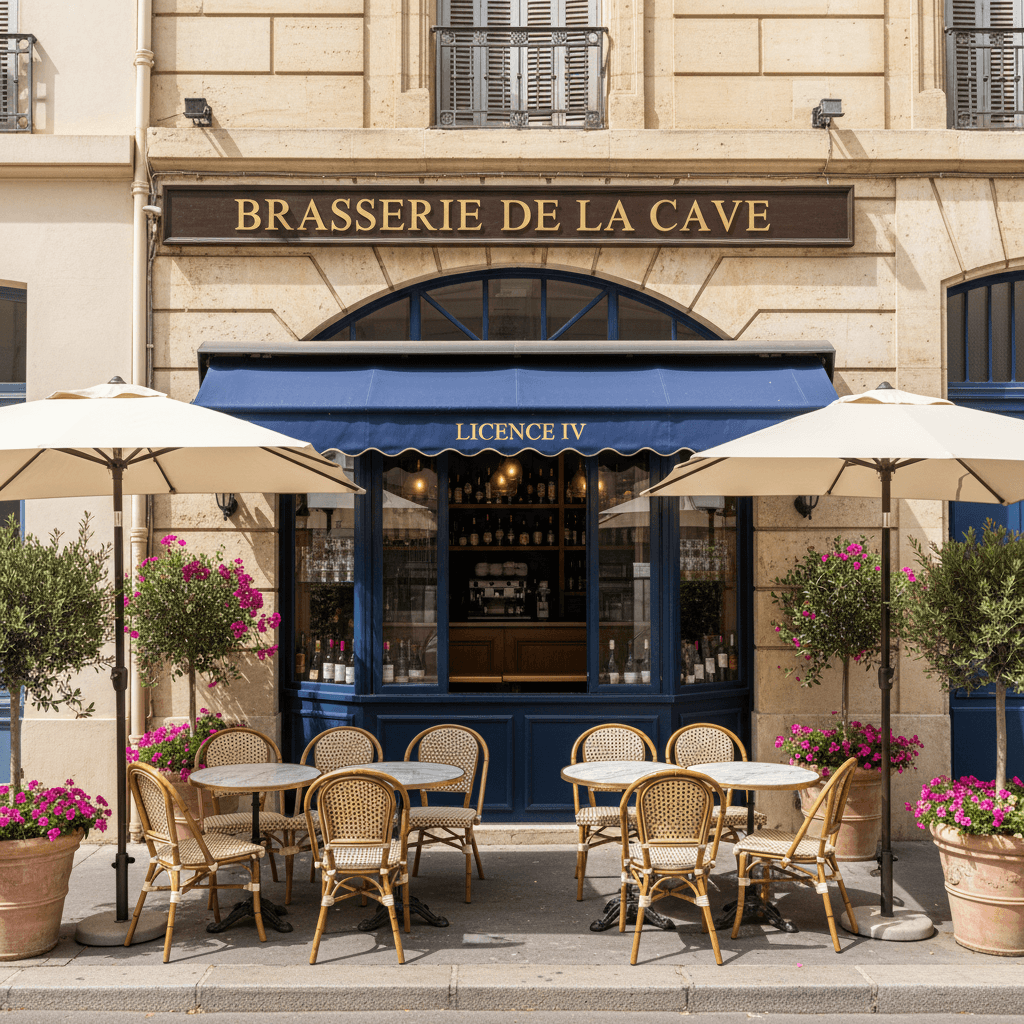 Bar-brasserie à Marseille : terrasse - licence IV