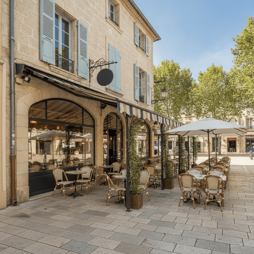 Restaurant 53m² à Montpellier : terrasse - extraction