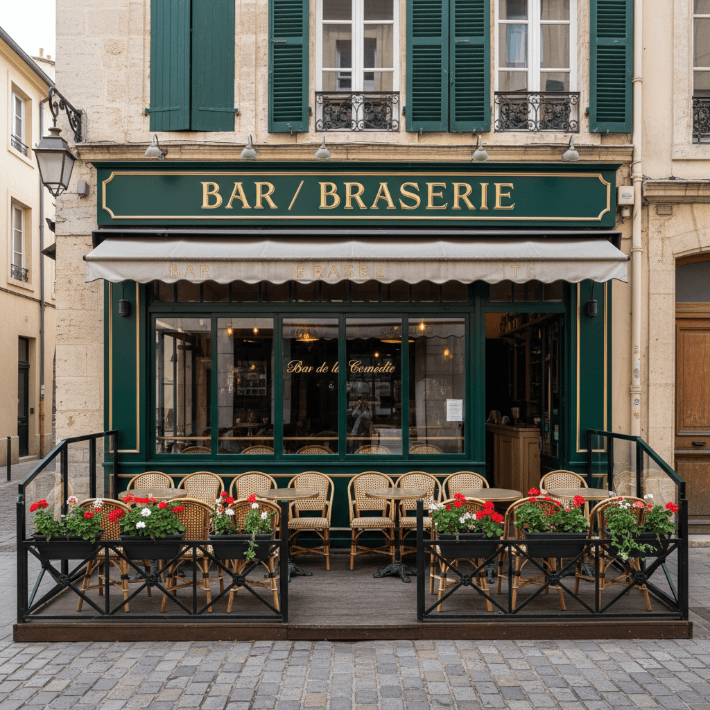 Bar-brasserie 150m² à Montpellier : terrasse - licence IV - Image 1
