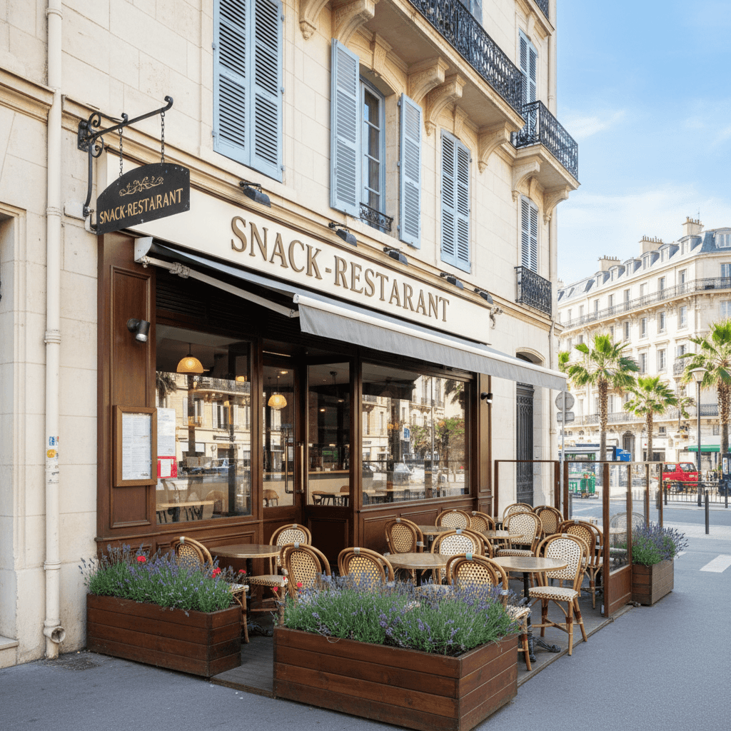 Fast-food 72m² à Marseille : terrasse - extraction - Image 1