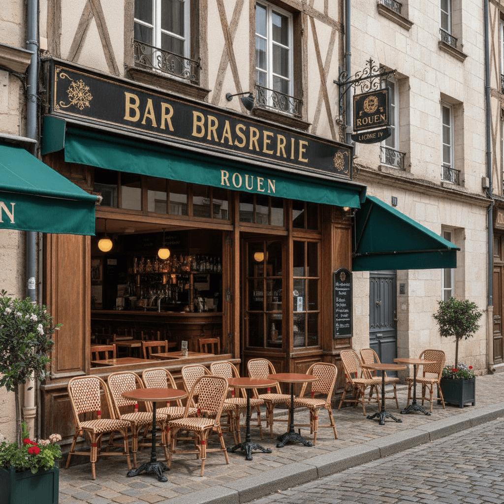 Bar-brasserie 200m² à Rouen : terrasse - licence IV - Image 1