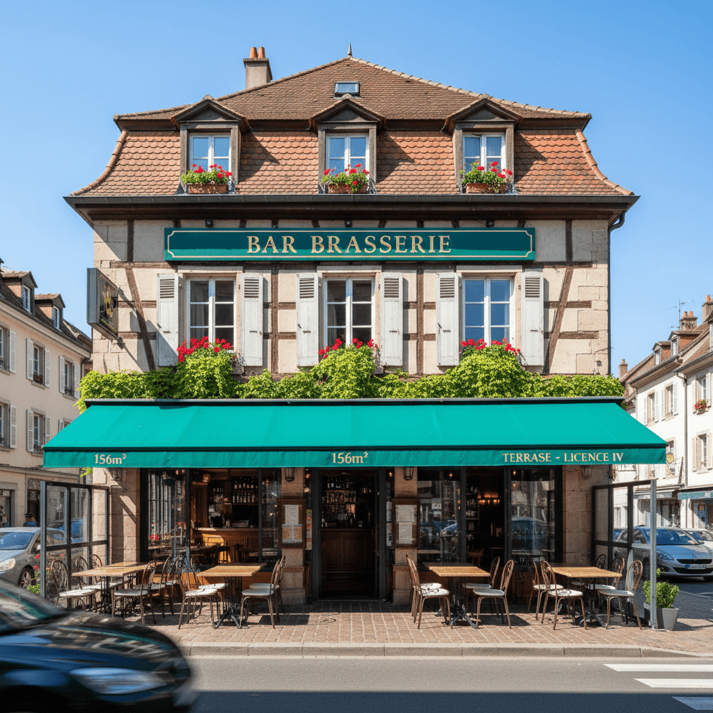 Bar-brasserie 156m² à Barr : terrasse - licence IV - Image 1