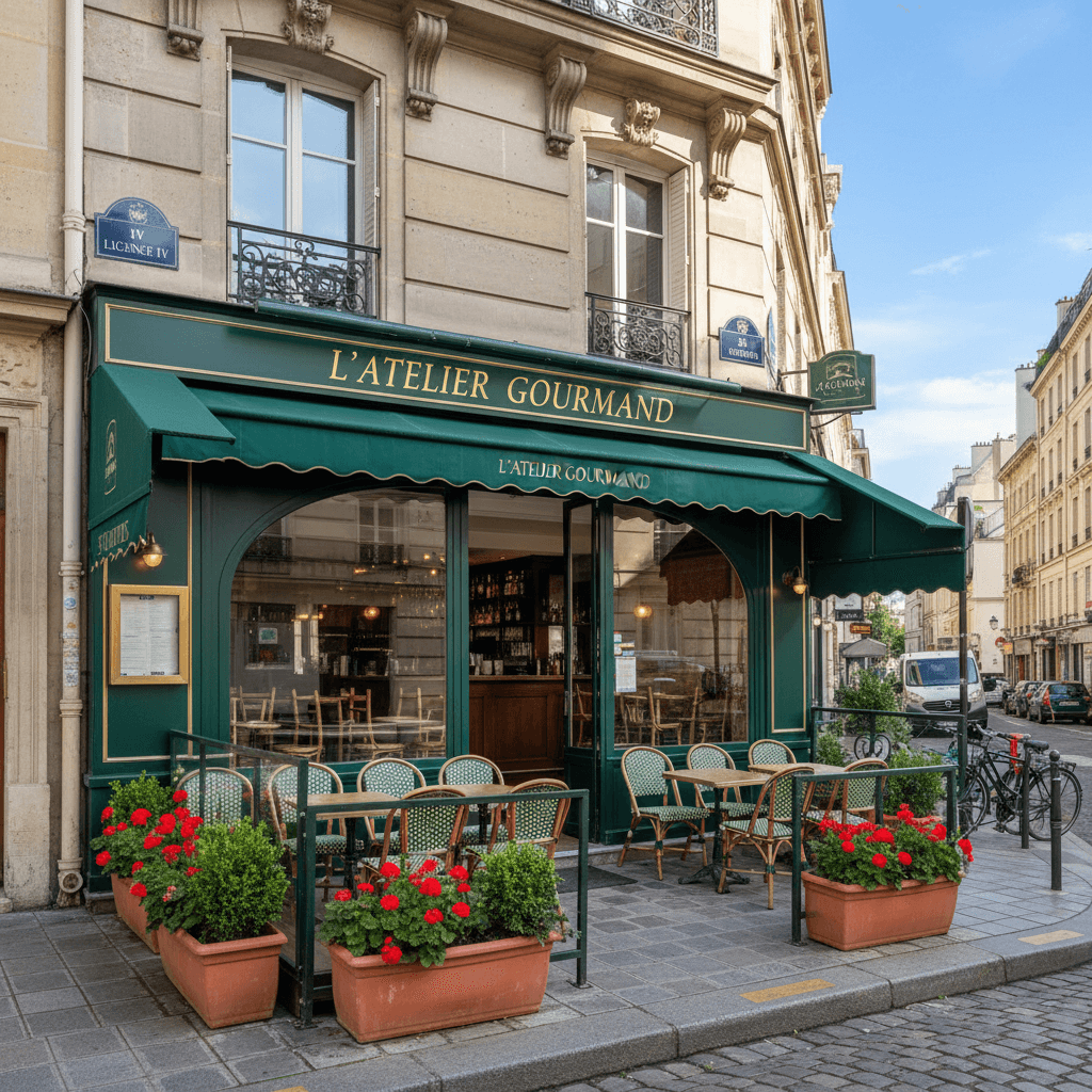 Restaurant 25 couverts à Paris : terrasse - licence IV