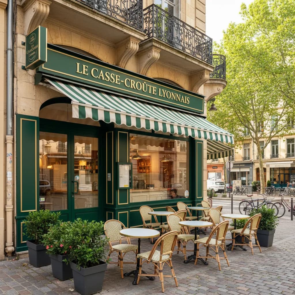 Fast-food 108m² à Lyon : terrasse - cuisine équipée - Image 1