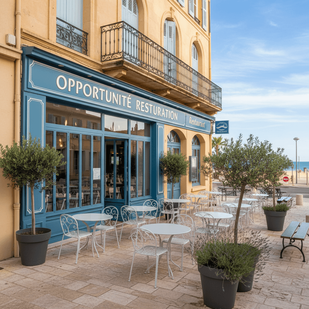 Restaurant à Six-Fours-Les-Plages : terrasse - licence IV - Image 1