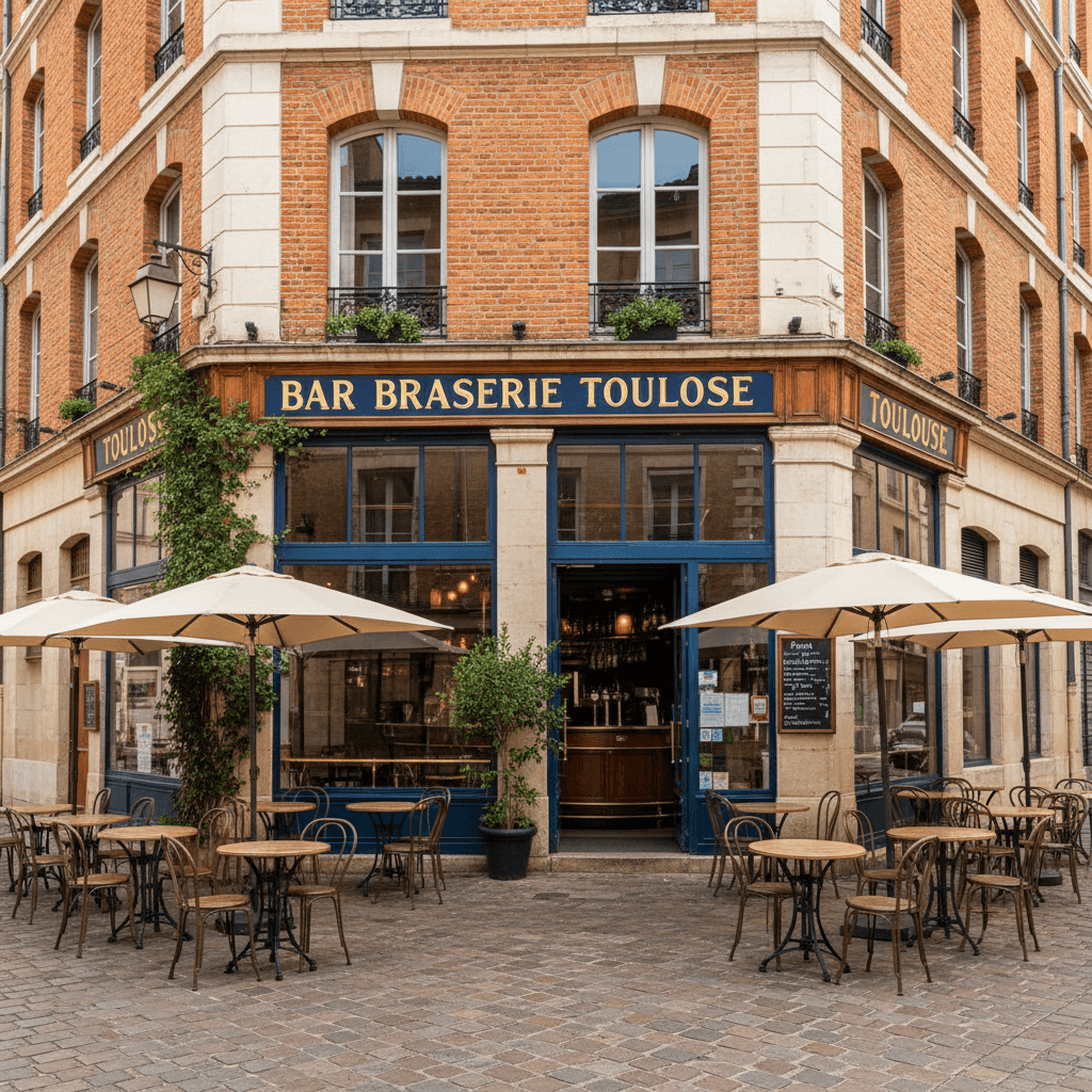 Bar-brasserie 112m² à Toulouse : terrasse - licence IV