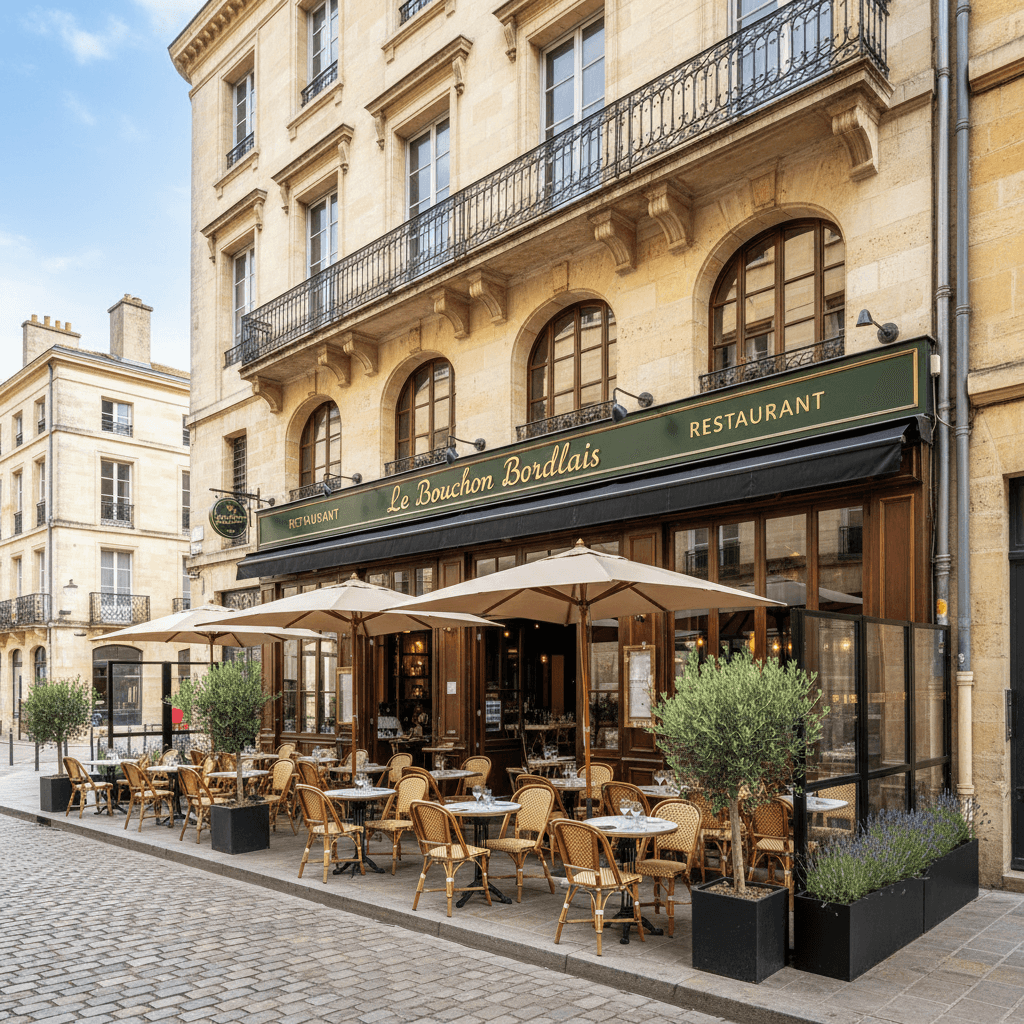 Restaurant à Bordeaux : terrasse - extraction