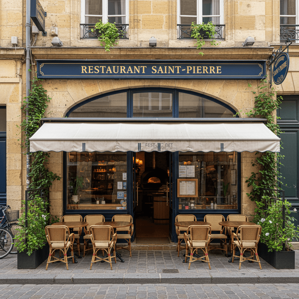 Restaurant 160m² à Bordeaux : terrasse - extraction