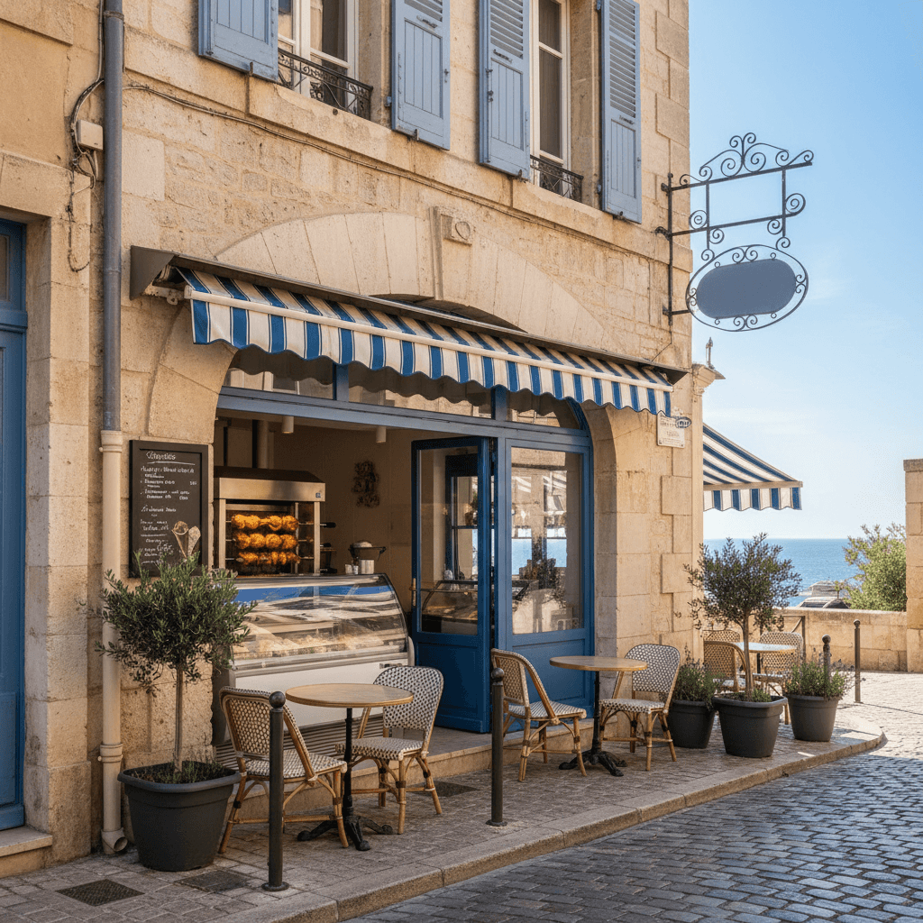 Snack 30m² à Marseille : terrasse - climatisation