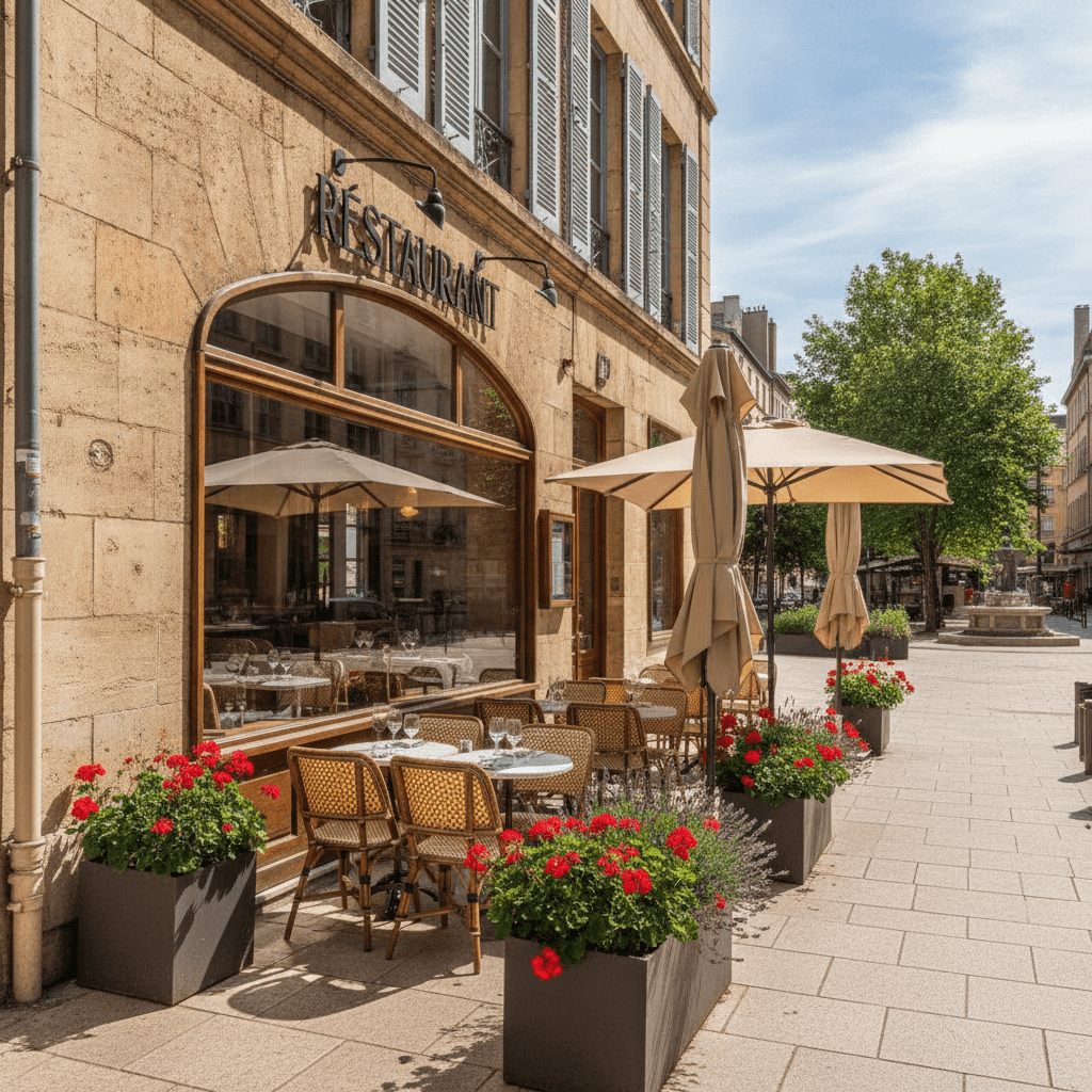 Restaurant 110m² à Lyon : terrasse - extraction
