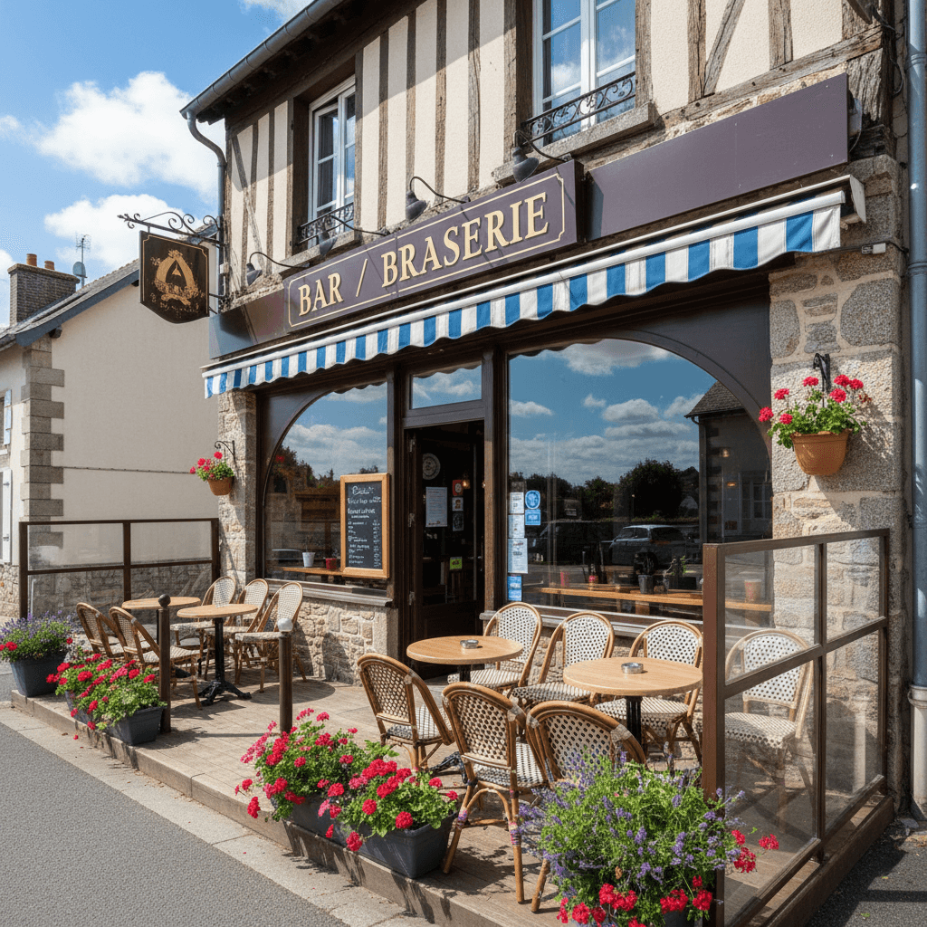 Bar-brasserie 260m² à Précey : terrasse - licence IV - Image 1