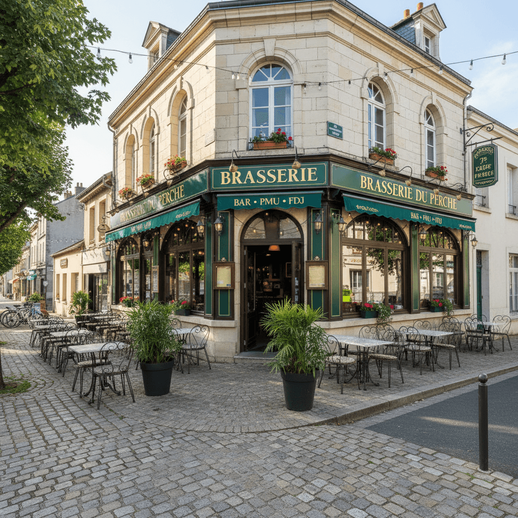 Bar-brasserie à Couëtron-Au-Perche : terrasse - licence IV - Image 1