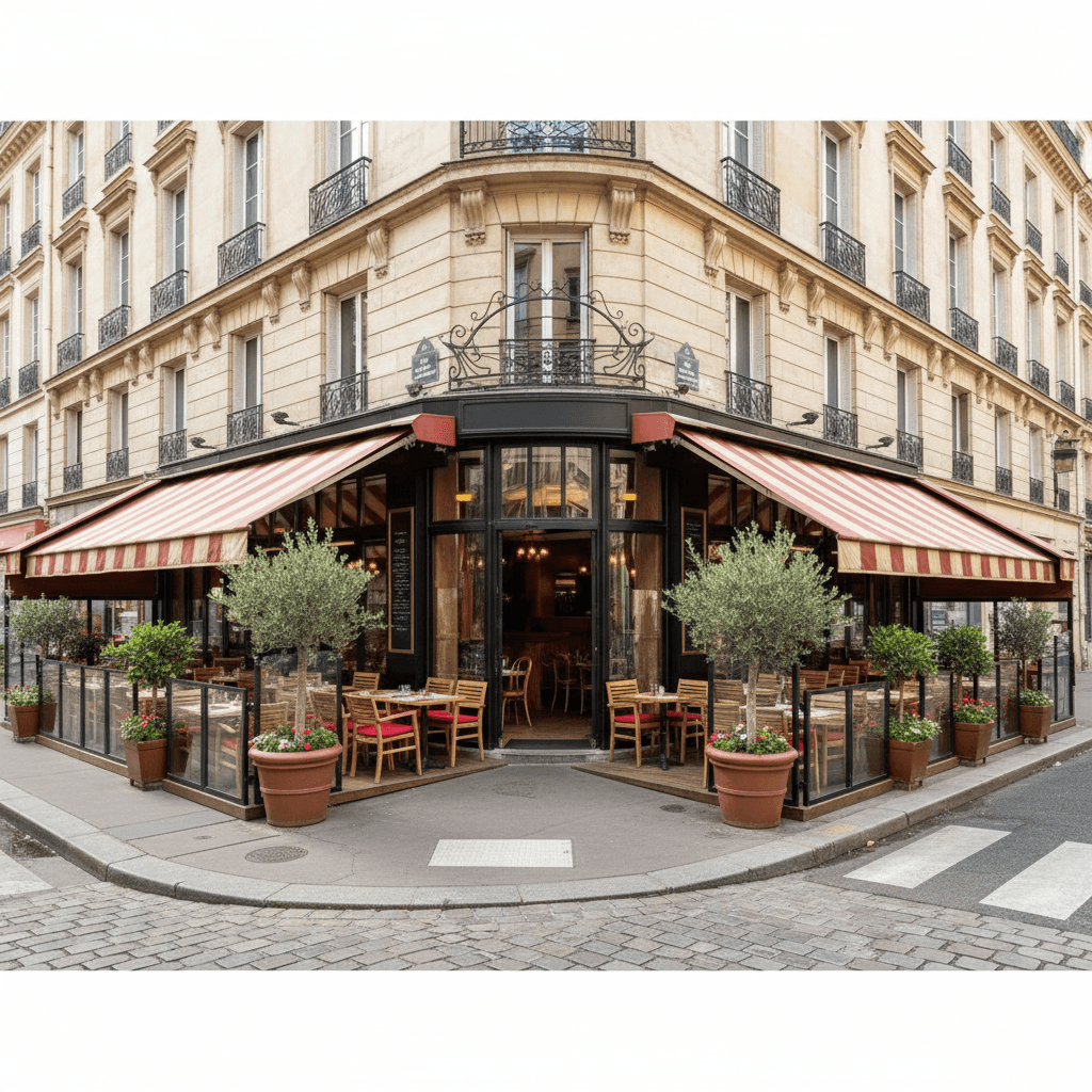 Restaurant 80m² à Lyon : terrasse - extraction - Image 1