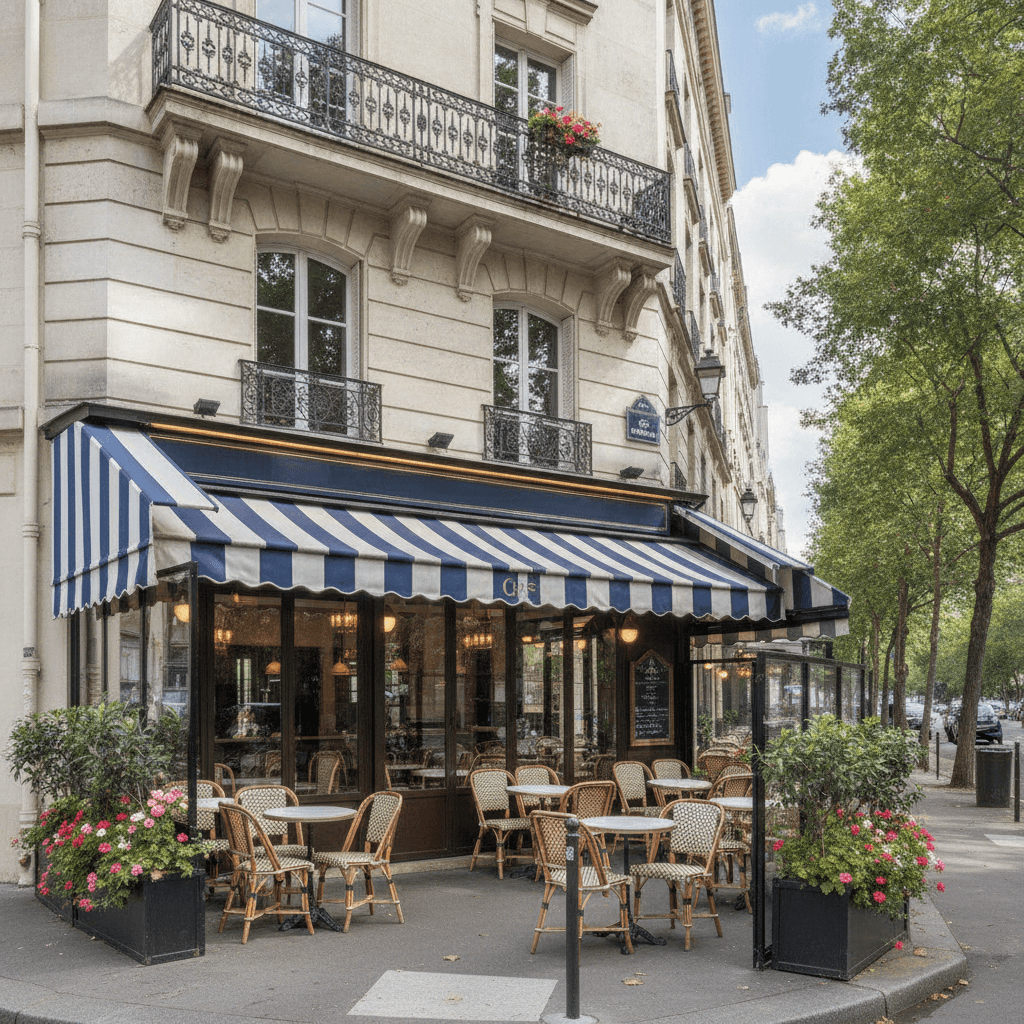 Restaurant 26 couverts à Paris : terrasse - extraction