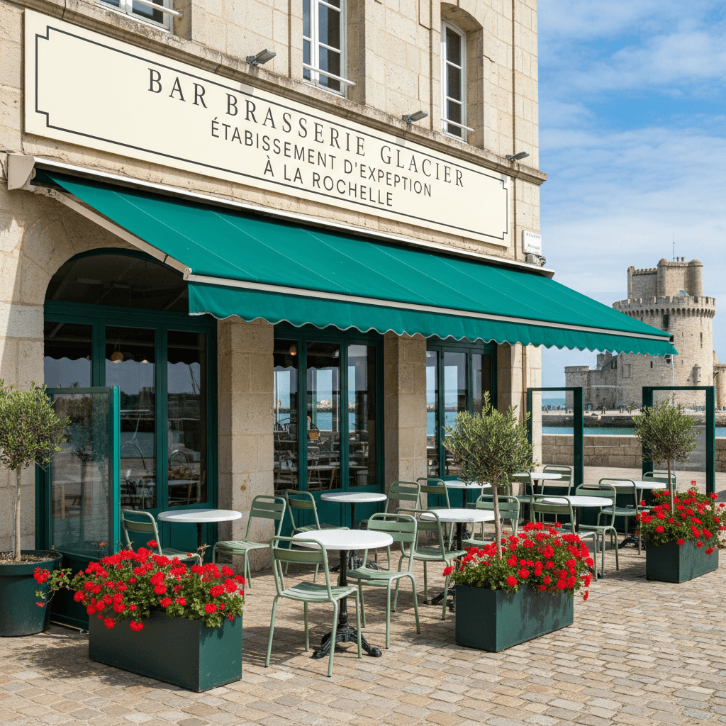 Bar-brasserie 120m² à La Rochelle : terrasse - climatisation - Image 1