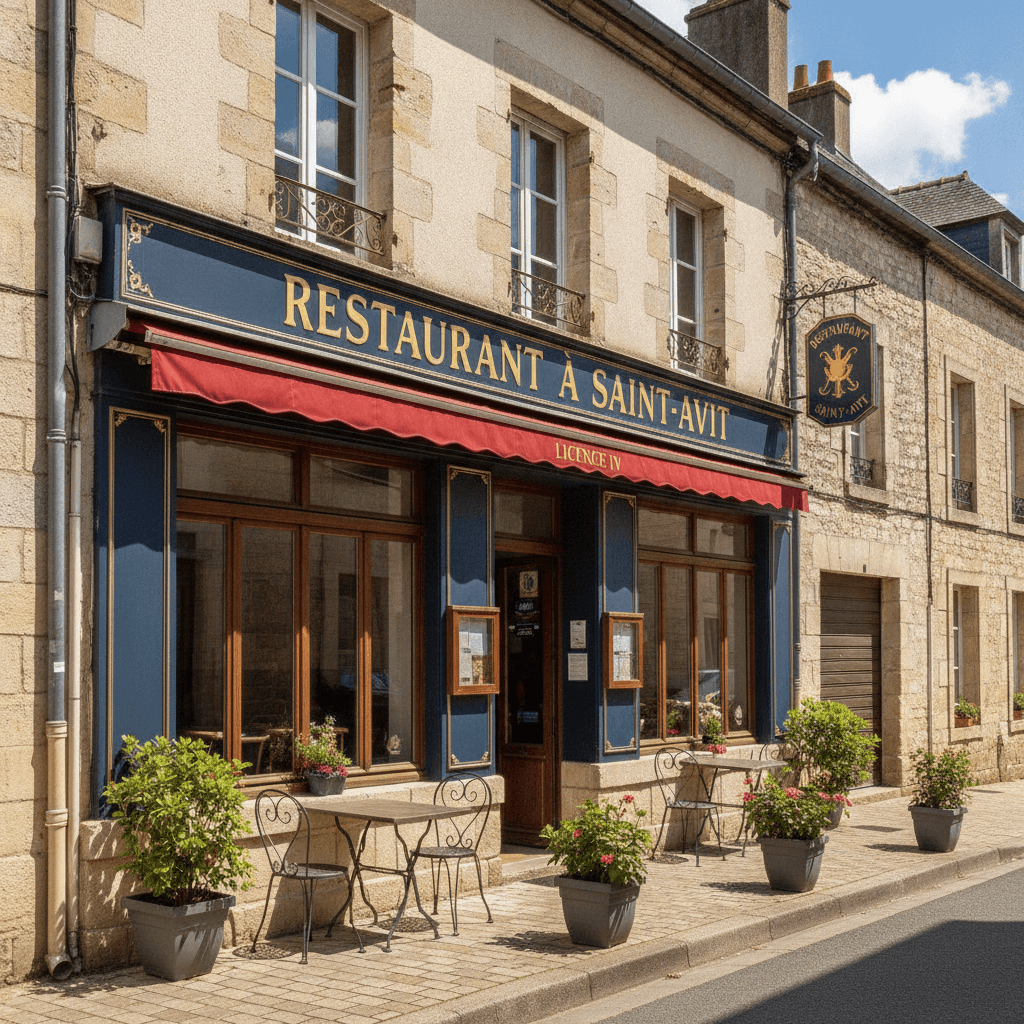 Restaurant à Saint-Avit : terrasse - licence IV - Image 1
