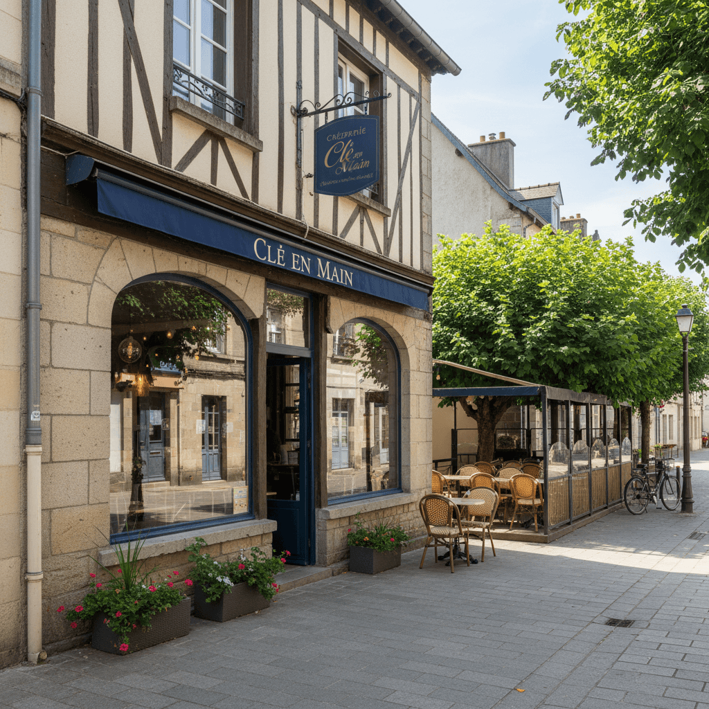 Restaurant à Ploërmel : terrasse - extraction - Image 1