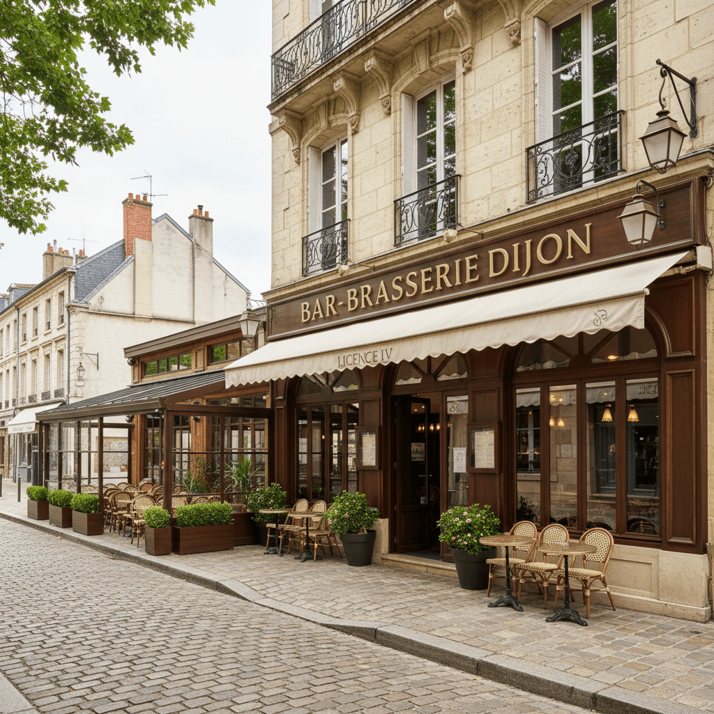 Bar-brasserie 125m² à Dijon : terrasse - licence IV