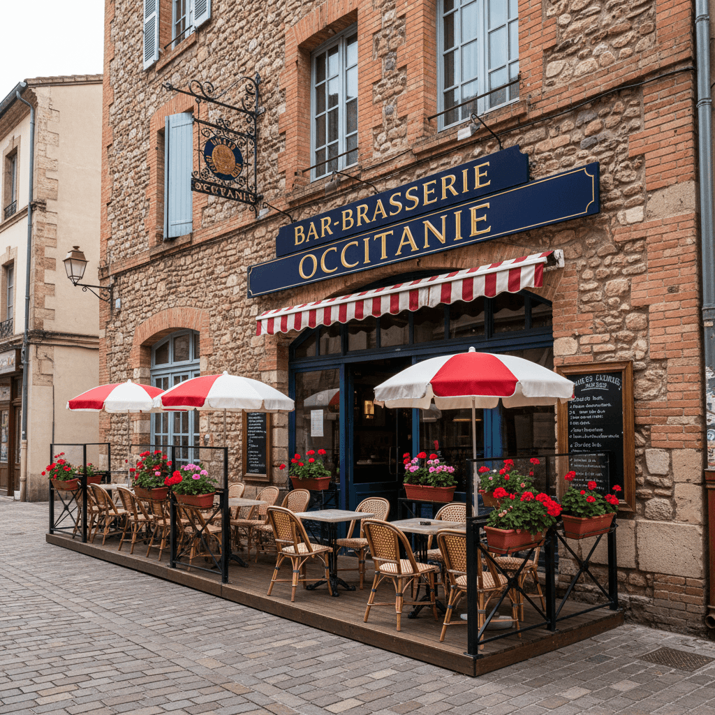 Bar-brasserie à Toulouse : terrasse - licence IV
