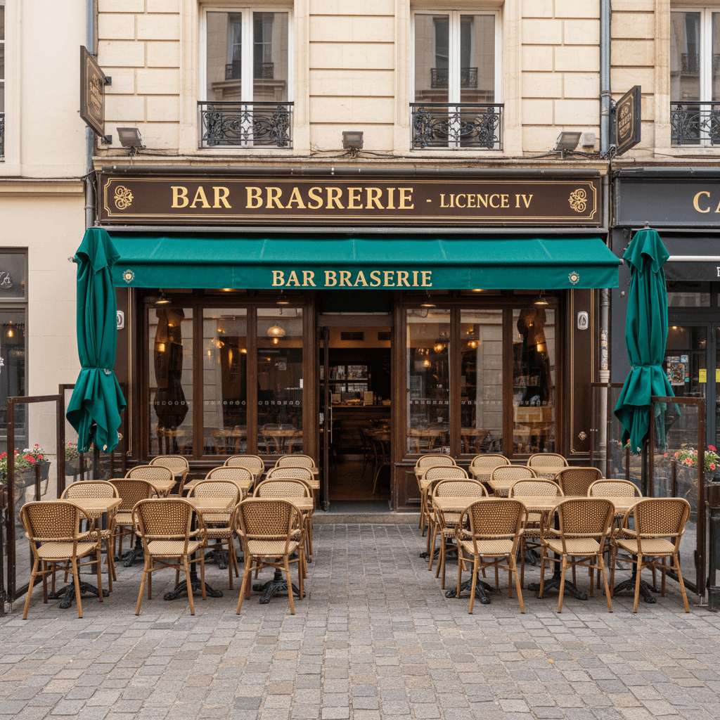 Bar-brasserie à Lille : terrasse - licence IV