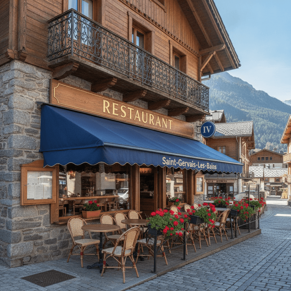 Restaurant 90m² à Saint-Gervais-Les-Bains : terrasse - licence IV - Image 1