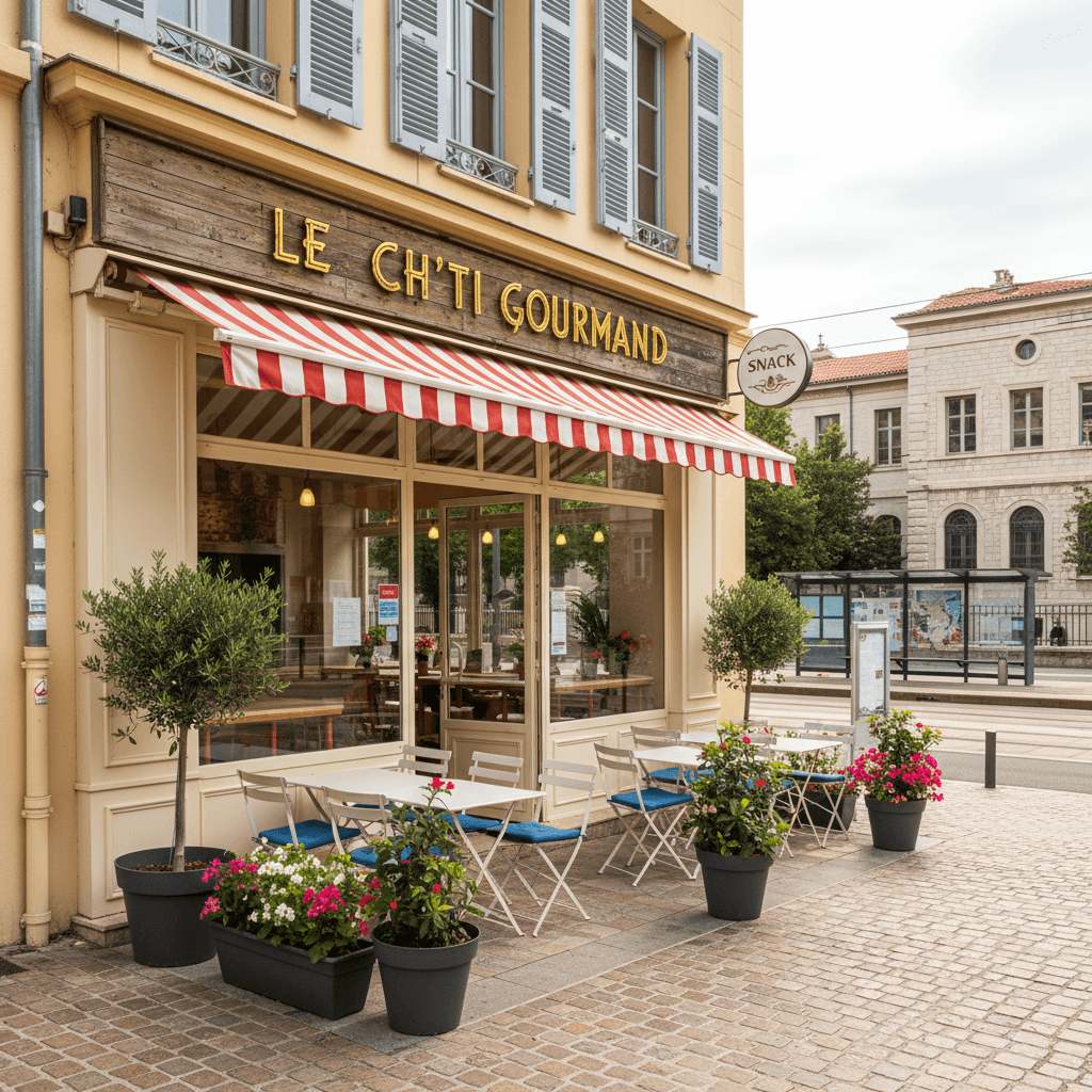 Snack 30m² à Nice : terrasse