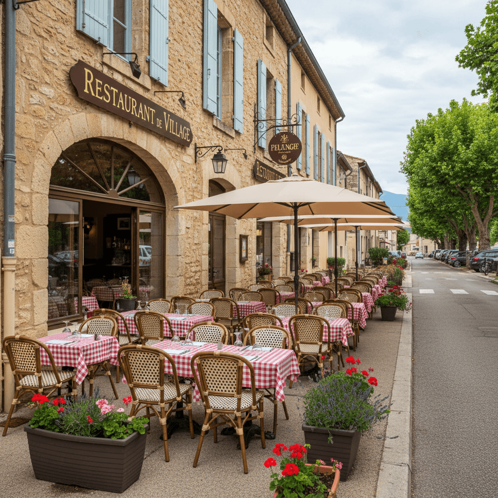 Restaurant à L'Isle-Sur-La-Sorgue : terrasse - extraction - Image 1