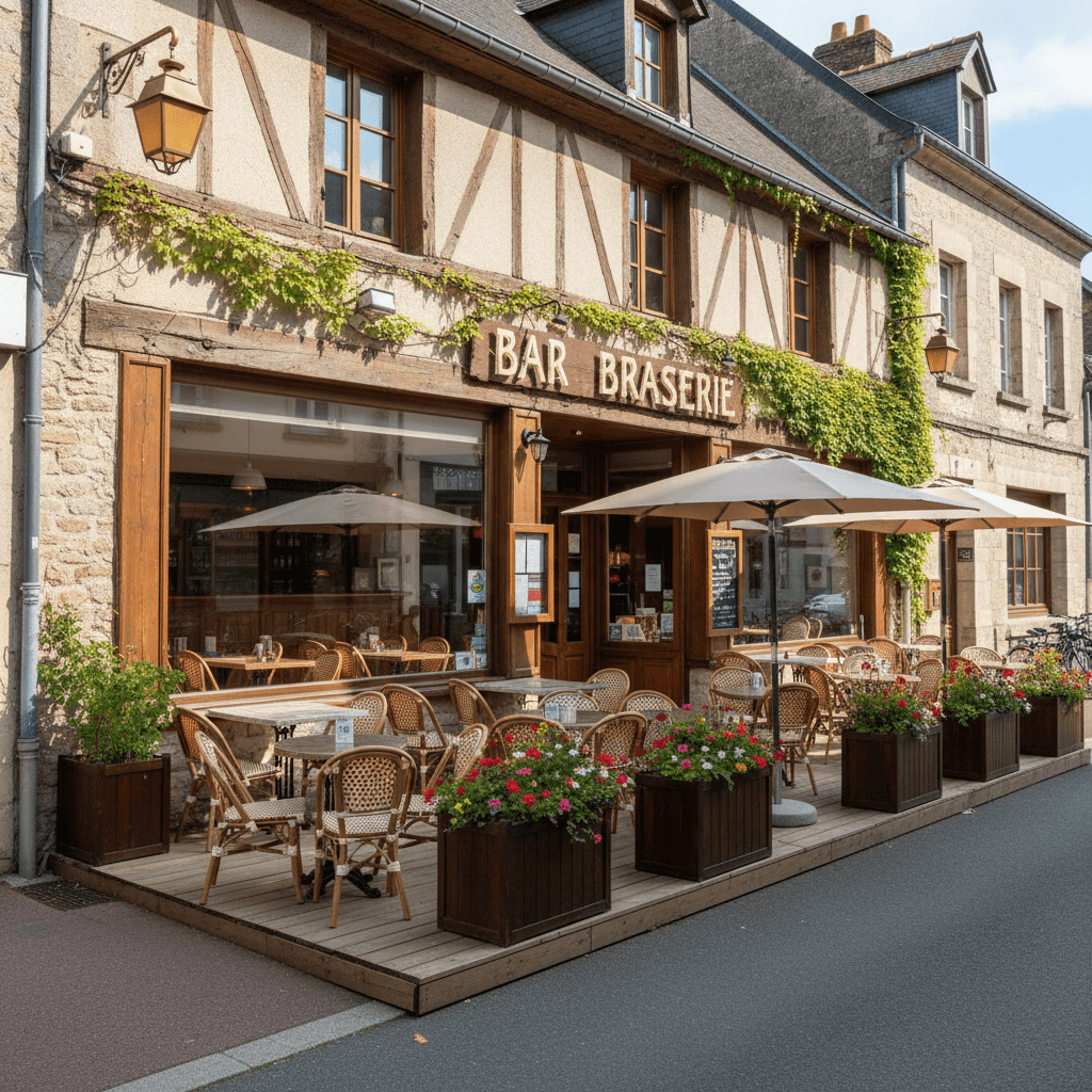 Bar-brasserie 75m² à Saint-Pierre-Du-Bû : terrasse - licence IV - Image 1