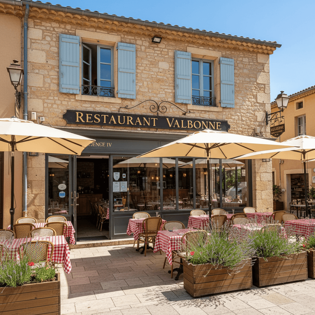 Restaurant 450m² à Valbonne : terrasse - licence IV