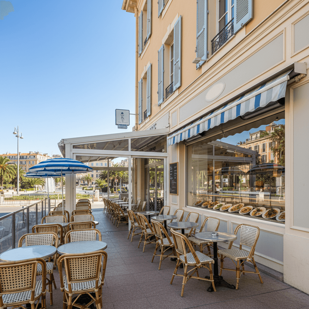 Snack 17m² à Nice : terrasse