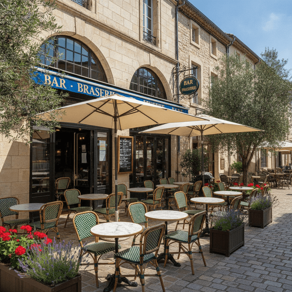 Bar-brasserie 216m² à Lorgues : terrasse - licence IV - Image 1