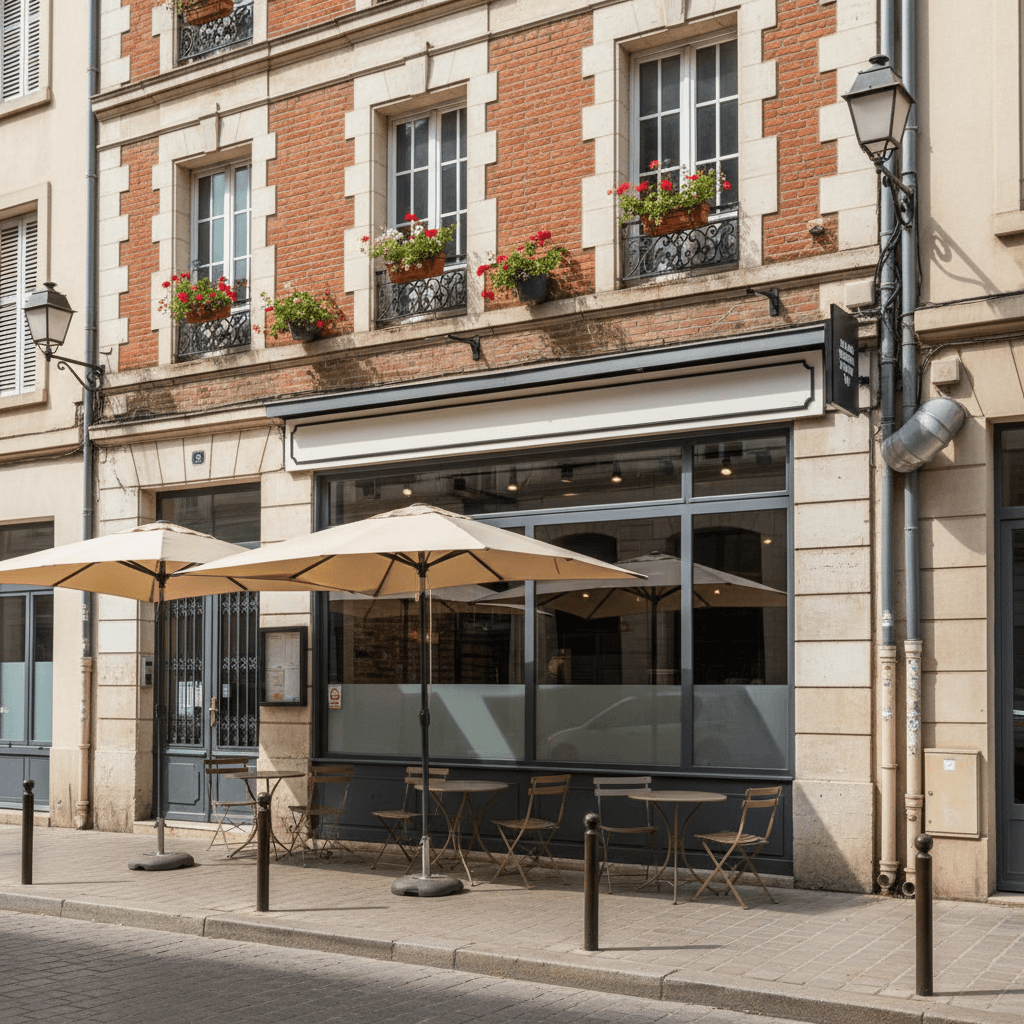 Fast-food 55m² à Toulouse : terrasse - extraction