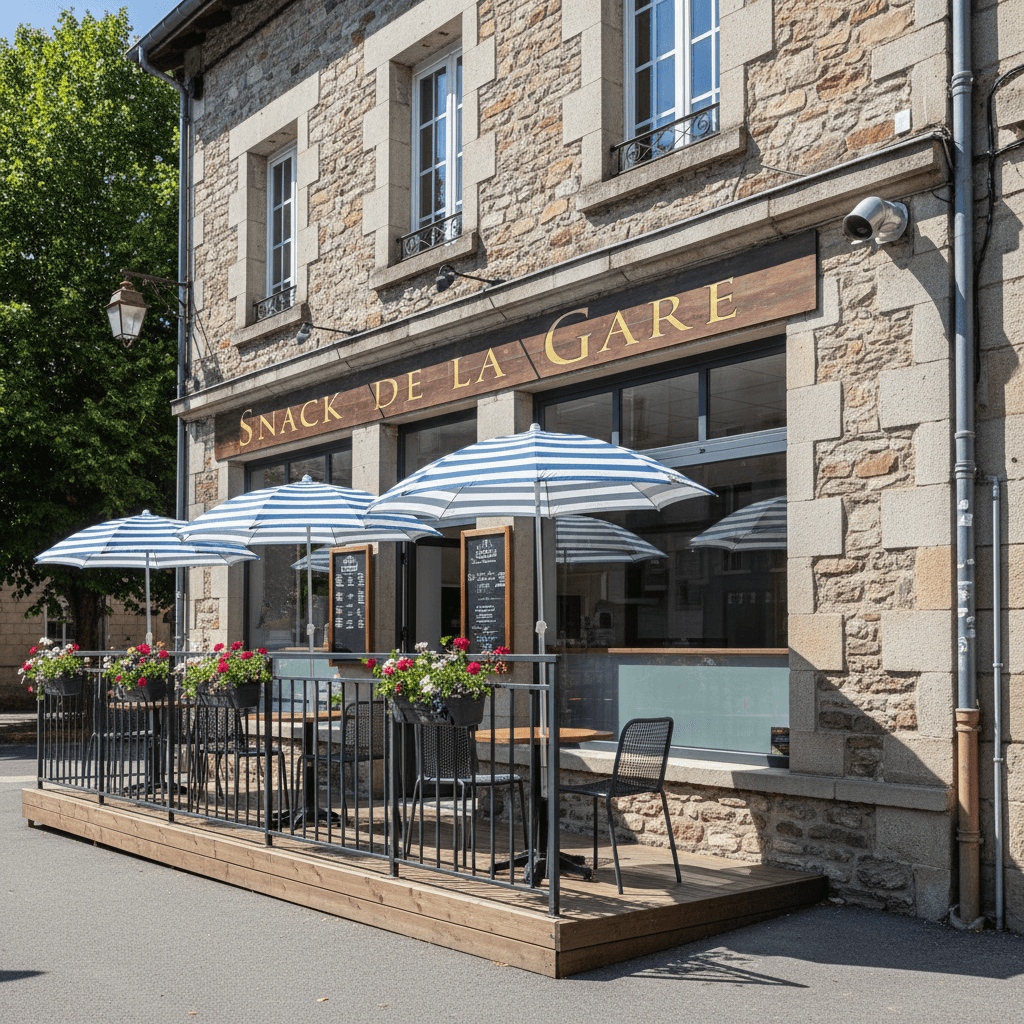 Snack 70m² à Bourgoin-Jallieu : terrasse - extraction