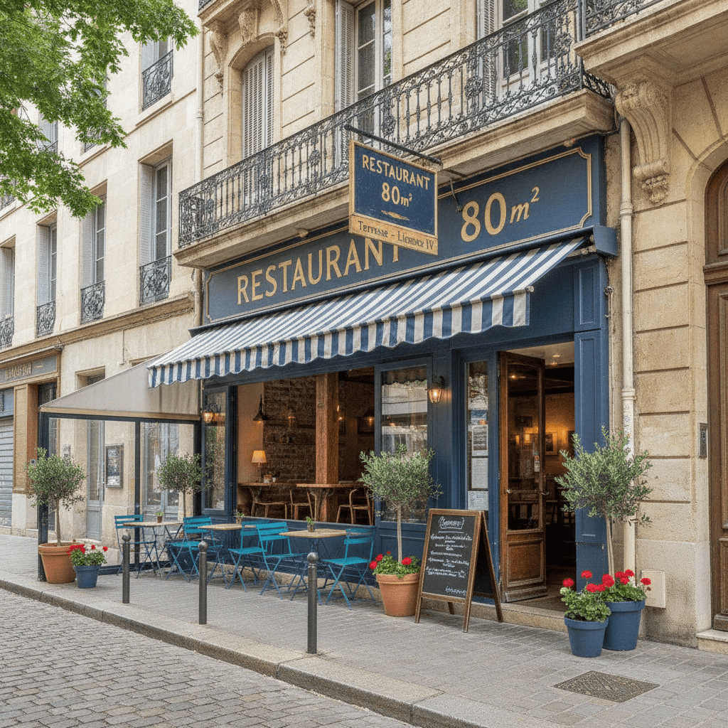 Restaurant 80m² à Marseille : terrasse - licence IV