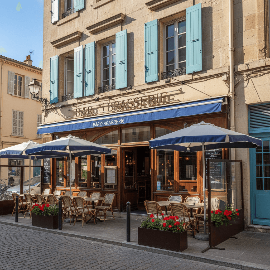 Bar-brasserie 130m² à Marseille : terrasse - licence IV