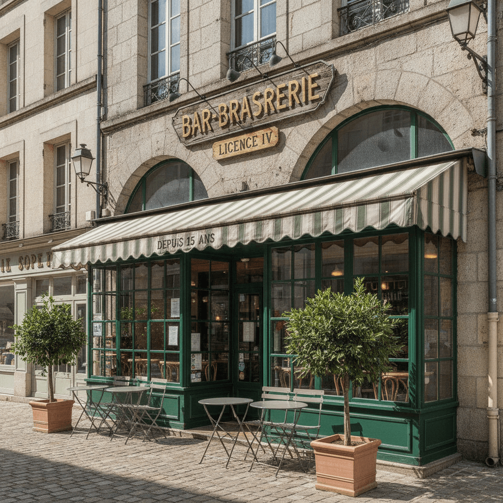 Bar-brasserie 60m² à Nantes : terrasse - licence IV
