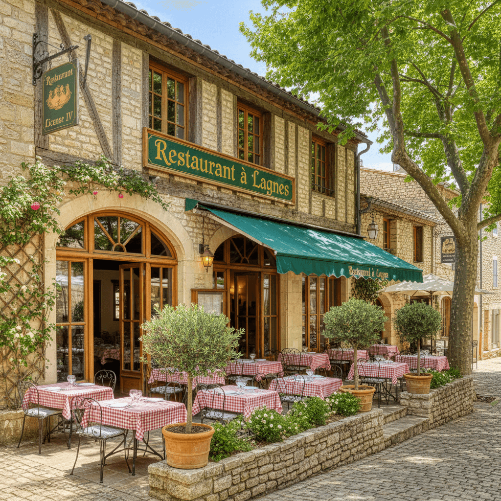 Restaurant à Lagnes : terrasse - licence IV - Image 1