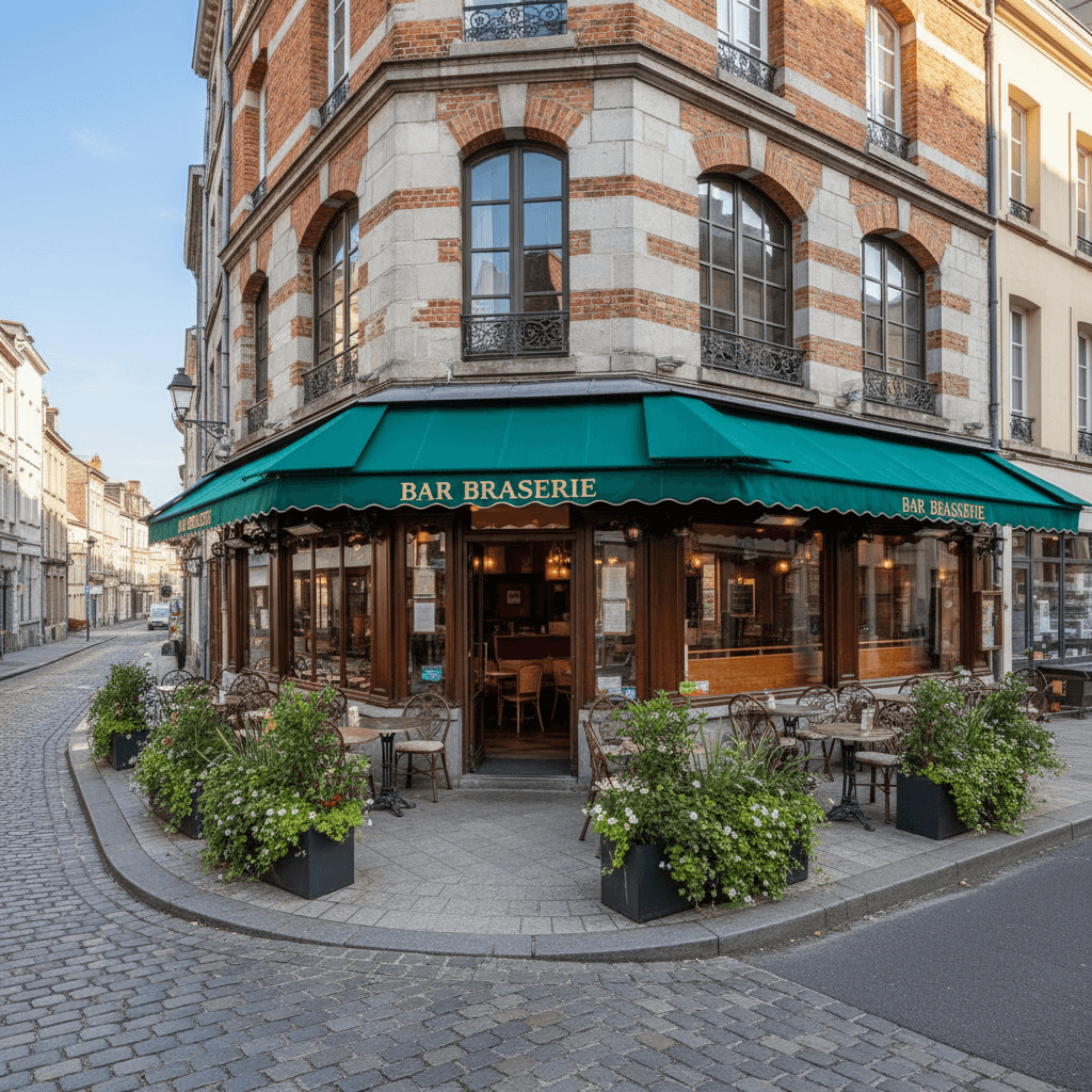 Bar-brasserie 200m² à Lille : terrasse - licence IV