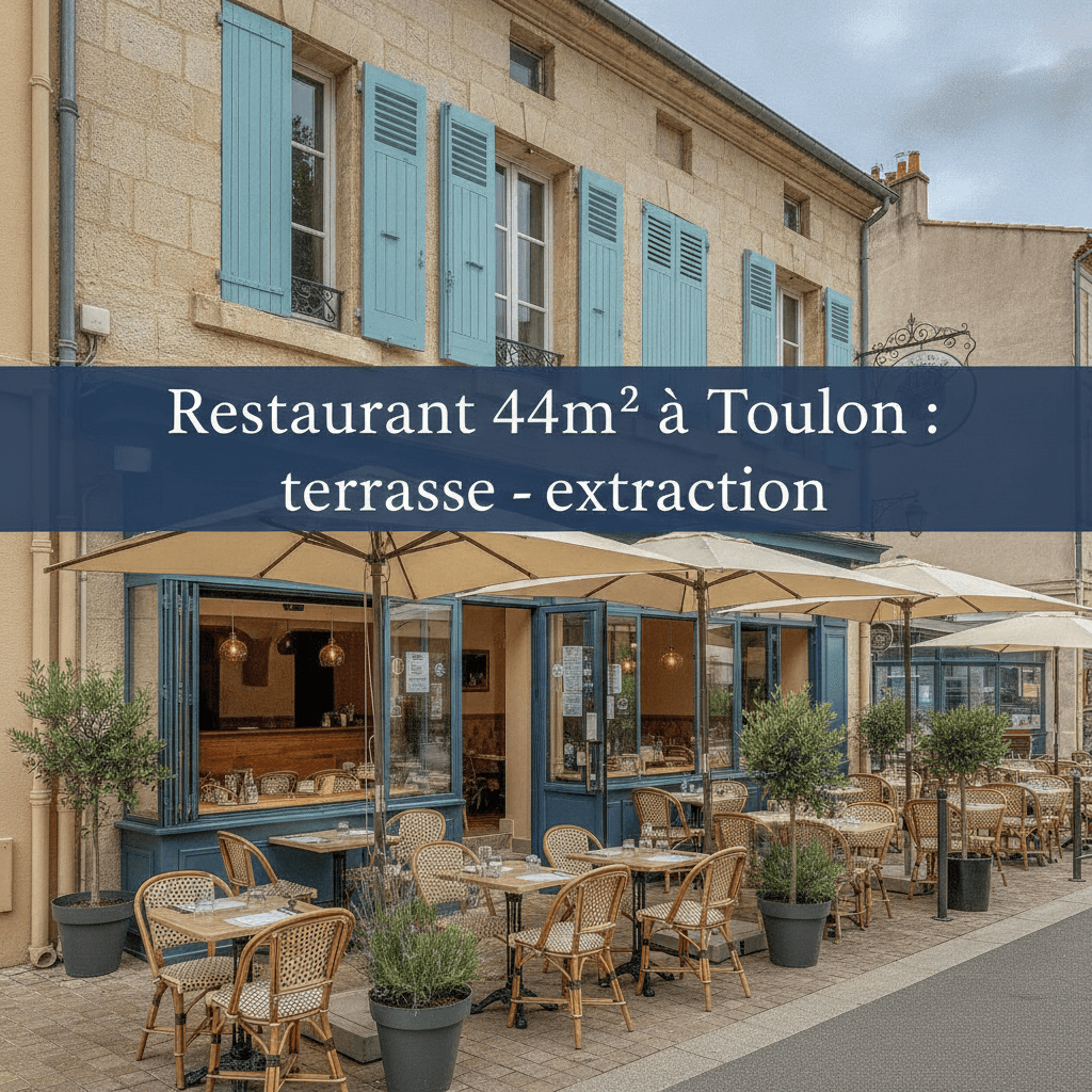 Restaurant 44m² à Toulon : terrasse - extraction - Image 1