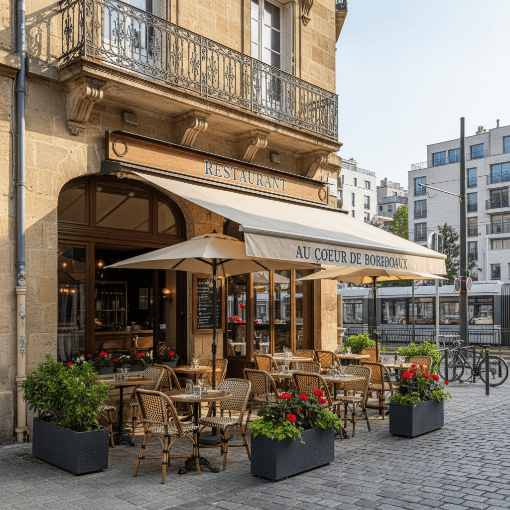 Restaurant à Bordeaux : terrasse - extraction