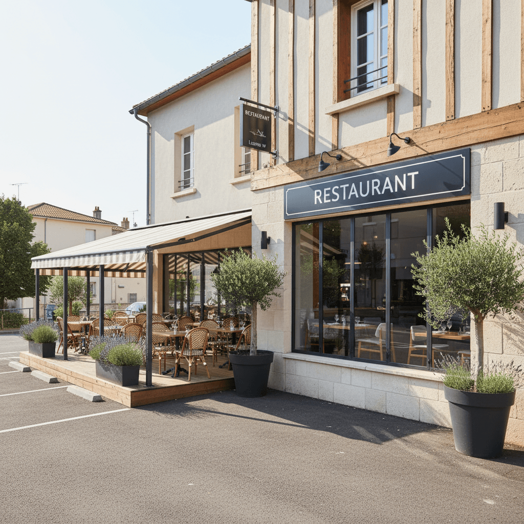 Restaurant 300m² à Saint-Genis-Laval : terrasse - licence IV - Image 1