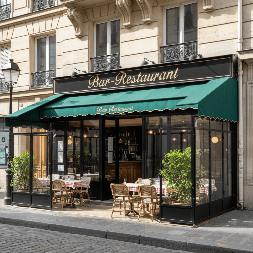 Bar-restaurant 36 couverts à Paris : terrasse - licence IV