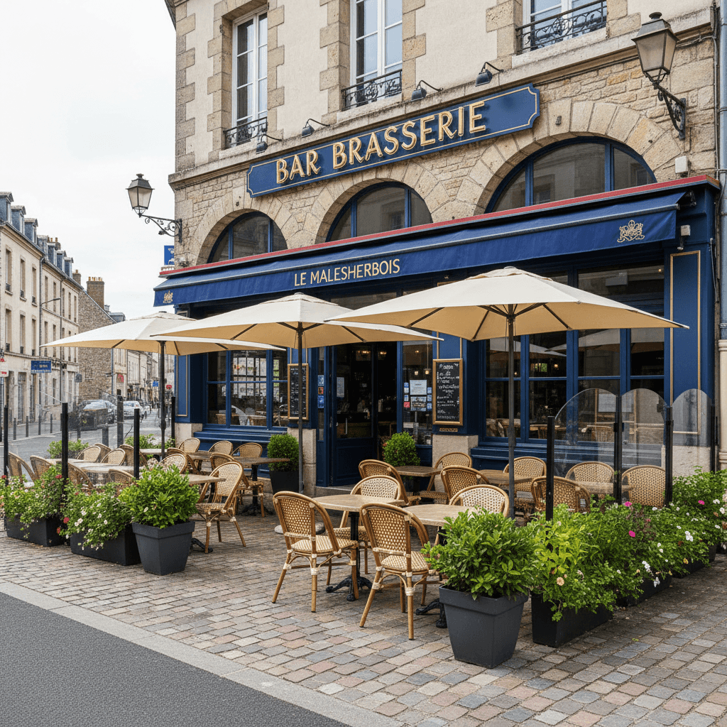 Bar-brasserie 103m² à Le Malesherbois : terrasse - licence IV