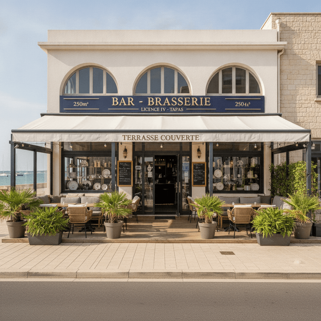 Bar-brasserie 250m² à La Grande-Motte : terrasse - licence IV - Image 1