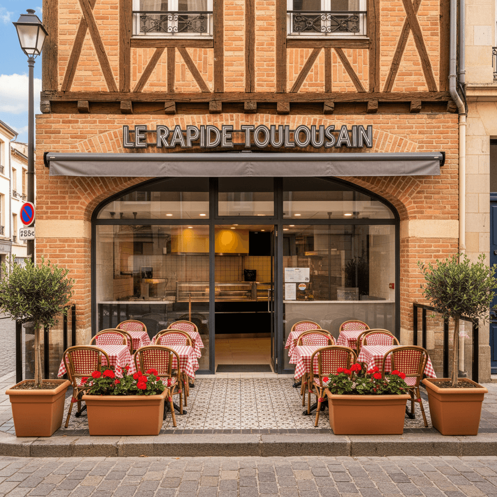 Fast-food 182m² à Toulouse : terrasse - licence IV