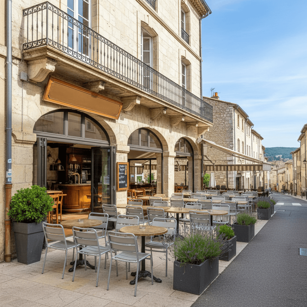 Bar-brasserie 400m² à Vaucluse : terrasse - licence IV - Image 1