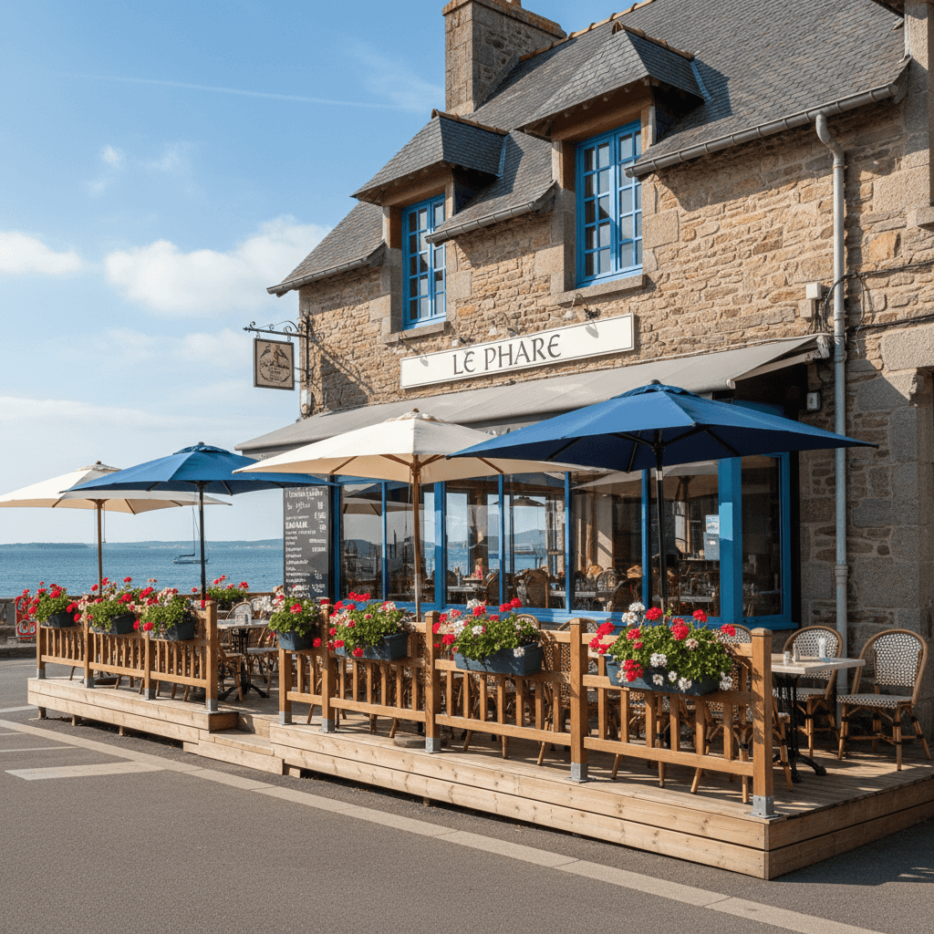 Restaurant à Saint-Brieuc : terrasse - extraction - Image 1