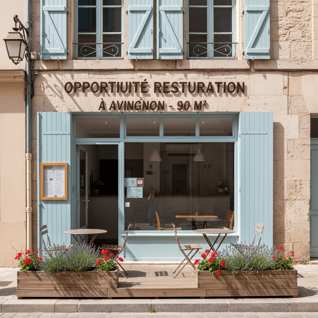 Snack 90m² à Avignon : terrasse - cuisine équipée - Image 1